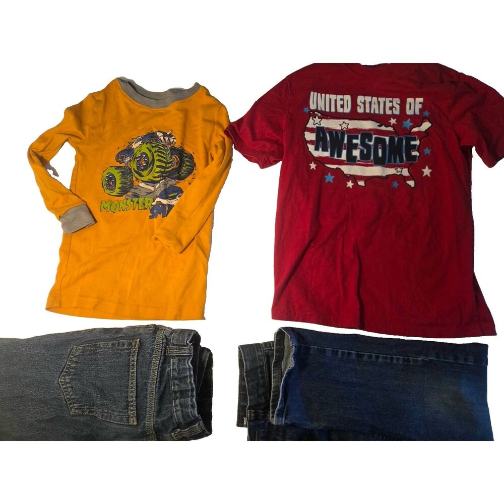 Boys Size 10 Set Of 2 Outfits Jeans And Shirts